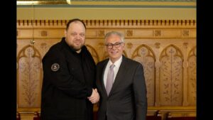 Зустріч Руслана Стефанчука із Президентом Парламентської асамблеї Ради Європи Теодоросом Русопулосом