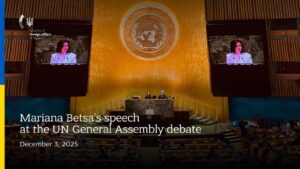 Mariana Betsa’s speech at the UN General Assembly debate